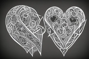 Electric heart tattoo idea
