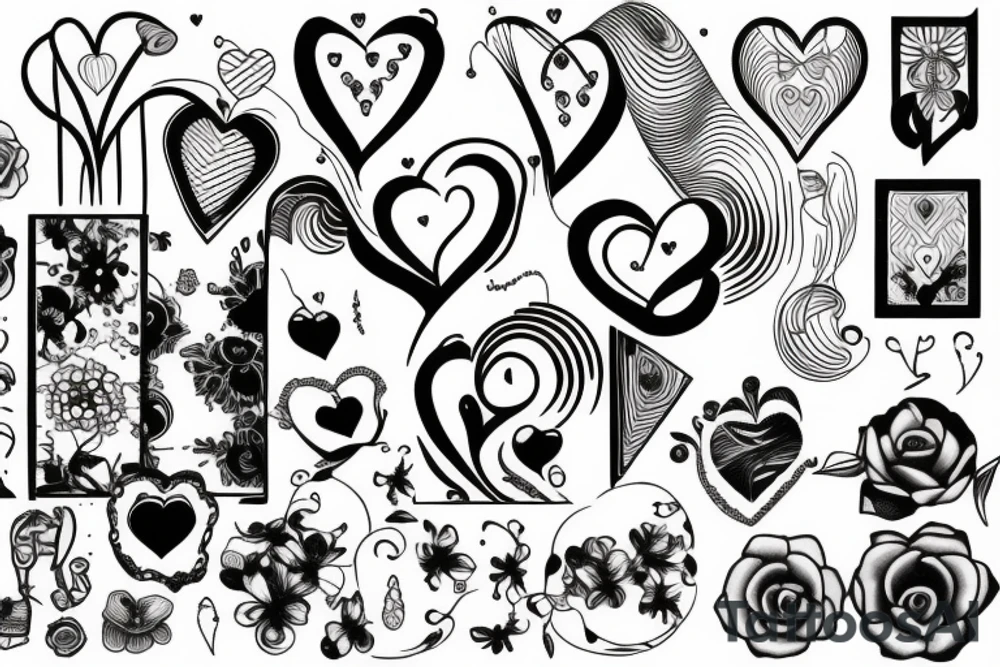 Electric heart tattoo idea