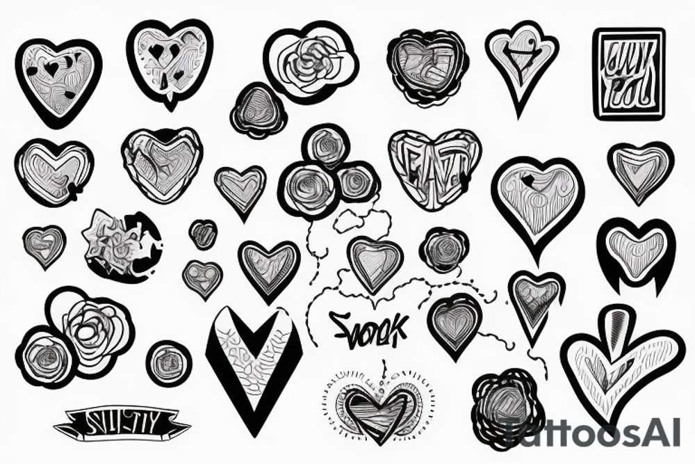 Electricity surging through heart tattoo idea