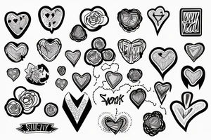 Electricity surging through heart tattoo idea