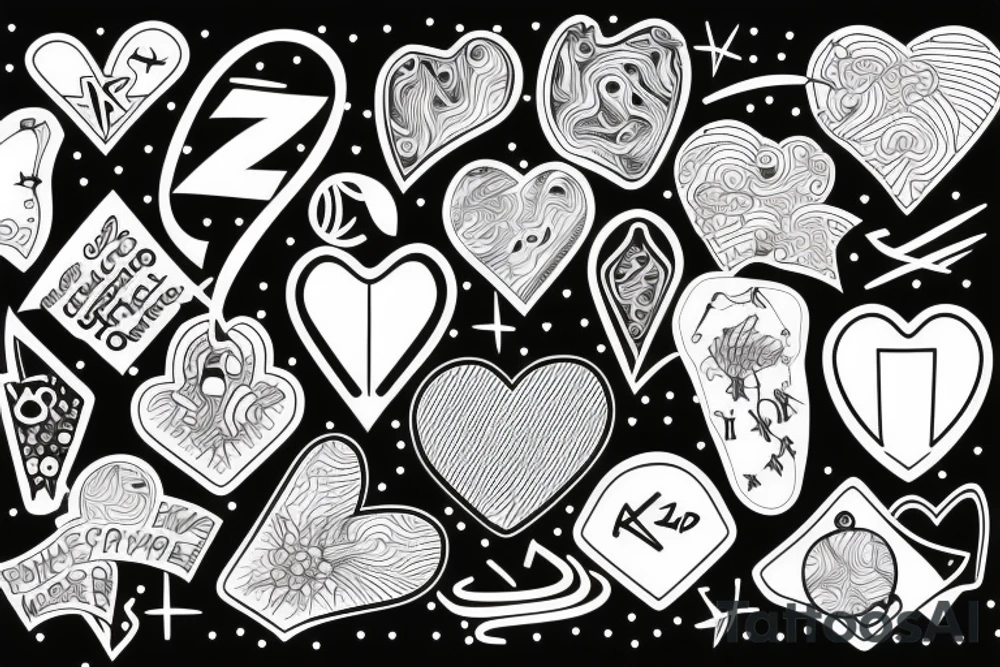 Electricity surging through heart tattoo idea