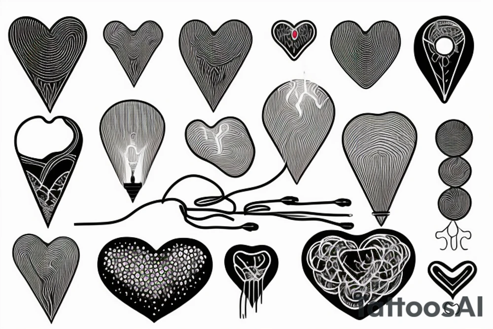 Electricity around  heart tattoo idea