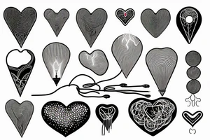 Electricity around  heart tattoo idea