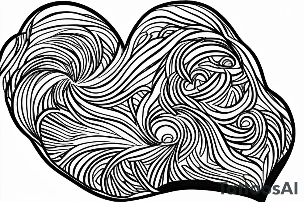 Lightning around  heart tattoo idea