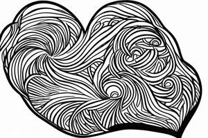 Lightning around  heart tattoo idea