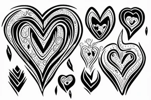 Lightning storm heart tattoo idea