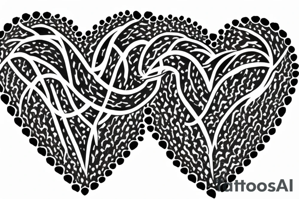 Lightning storm heart tattoo idea