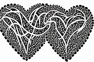 Lightning storm heart tattoo idea