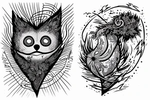 Lightning heart tattoo idea