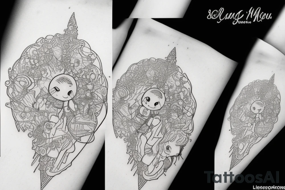 Lightning heart tattoo idea