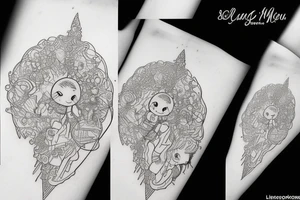 Lightning heart tattoo idea