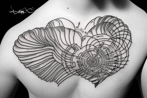 Lightning through heart tattoo idea