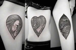 Lightning through heart tattoo idea