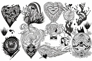 Lightning through heartbeat tattoo idea