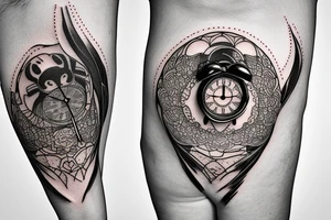 heartbeat clock tattoo idea