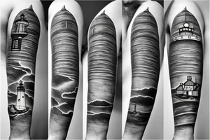 Lighthouse with ship tattoo idea
