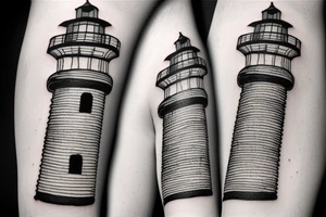 Lighthouse with ship tattoo idea