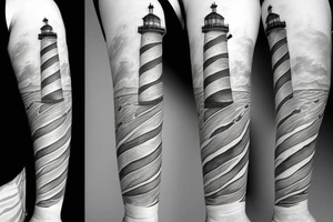Lighthouse with ship tattoo idea