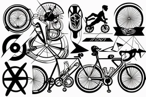 Triathlon swim bike run tattoo idea