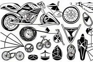 Triathlon swim bike run tattoo idea