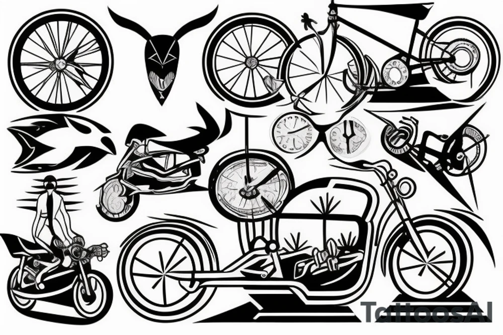 Swim bike run tattoo idea