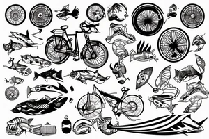 Swim bike run tattoo idea
