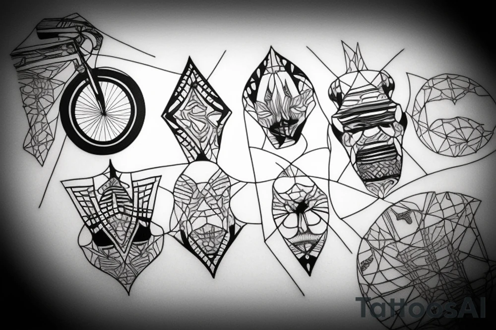A triathlete Swim bike run tattoo idea