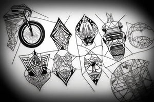 A triathlete Swim bike run tattoo idea