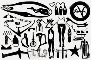 Triathlon minimalistic tattoo idea