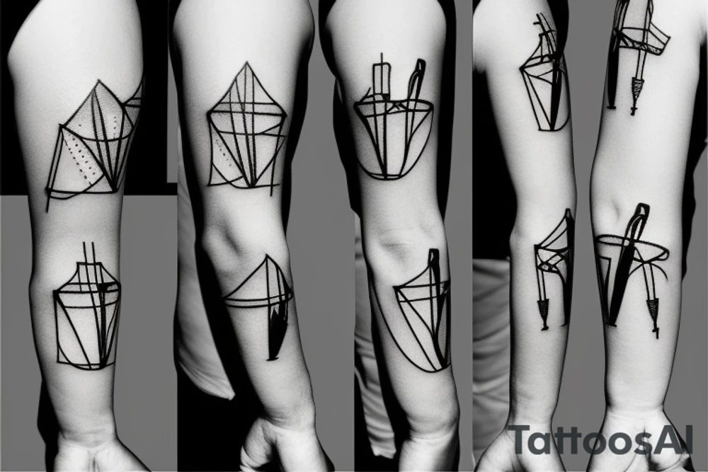Triathlon minimalistic tattoo idea