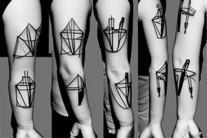 Triathlon minimalistic tattoo idea