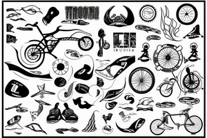 Triathlon long distance tattoo idea