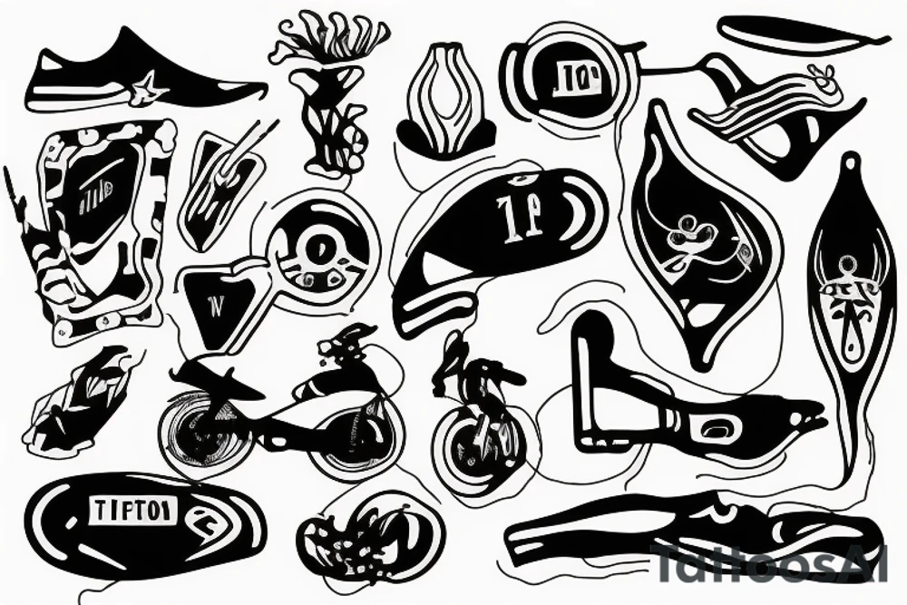 Triathlon long distance tattoo idea