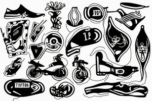 Triathlon long distance tattoo idea