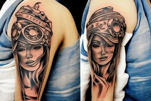 Sunken Wooden ship tattoo idea