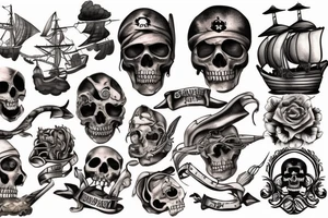 Sunken pirate ship tattoo idea