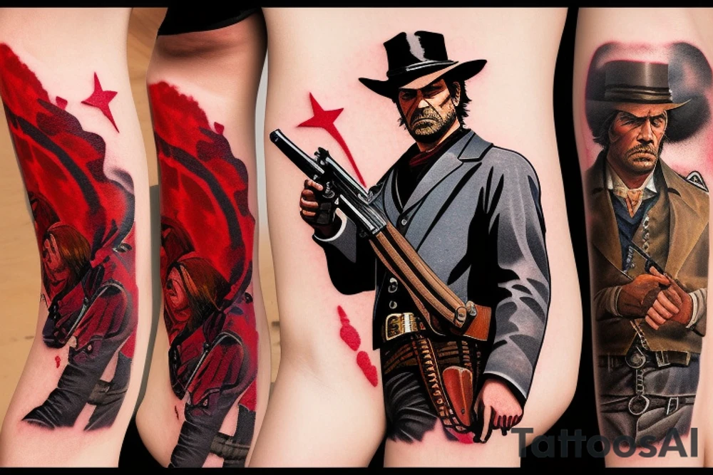 Red dead redemption 2 video game tattoo tattoo idea