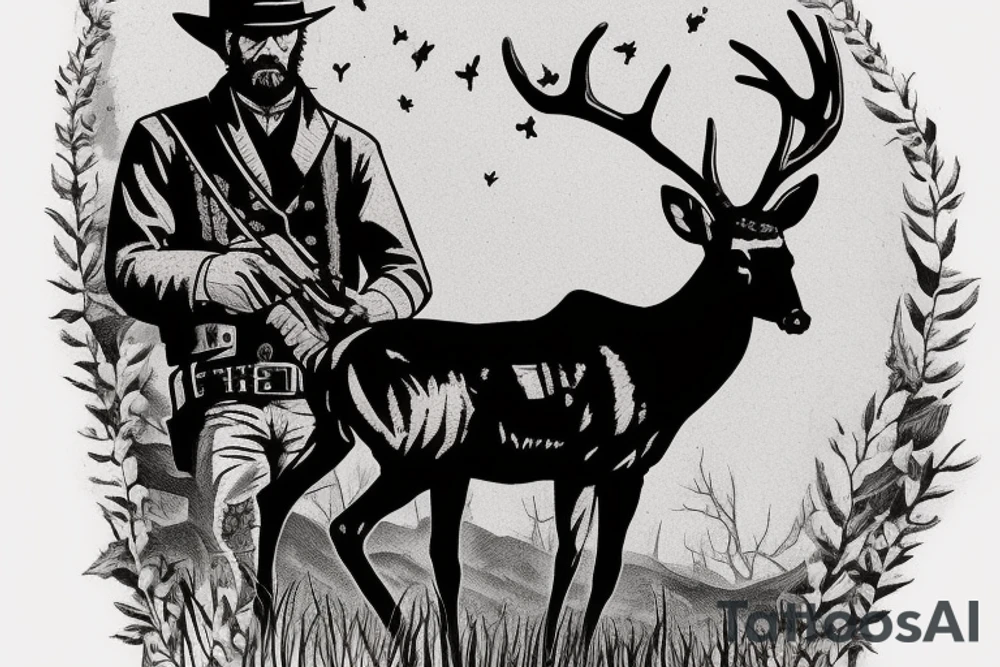 Red dead redemption 2 video game tattoo

Have a white tail deer taking a drink from a pond/lake. tattoo idea
