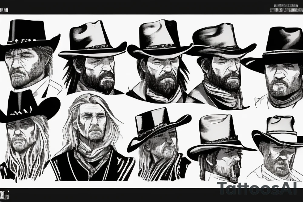 Arthur Morgan’s Hat from Red Dead Redemption 2 tattoo idea