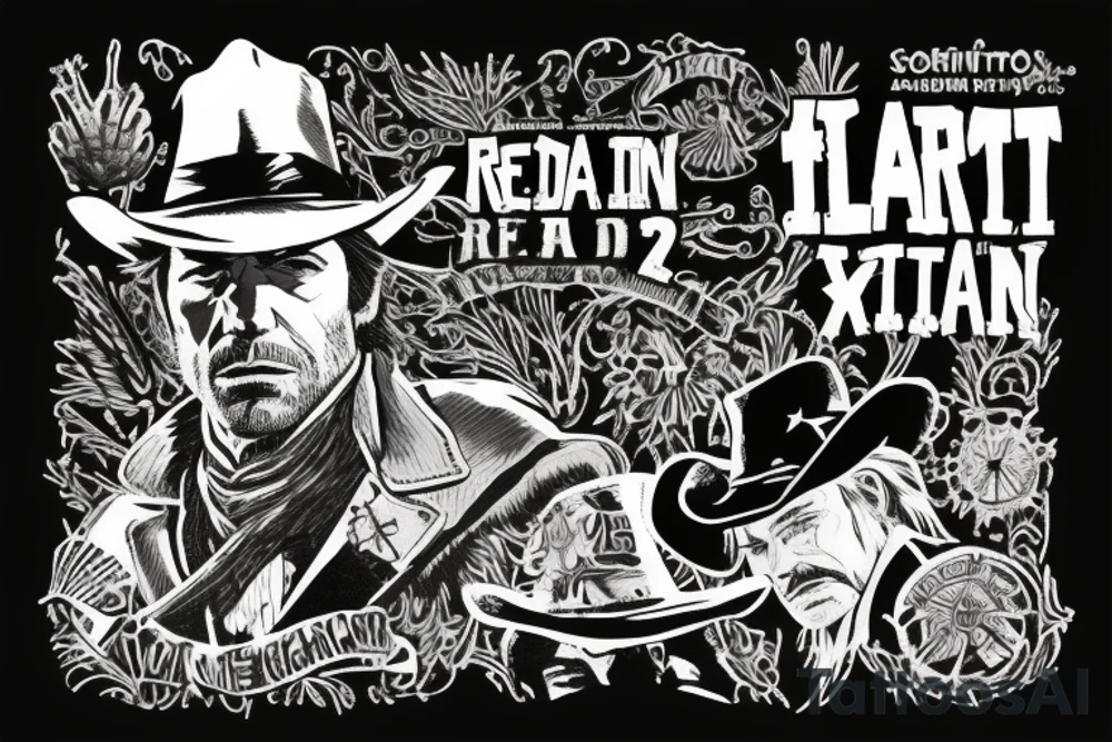 Arthur Morgan’s Hat from Red Dead Redemption 2 tattoo idea