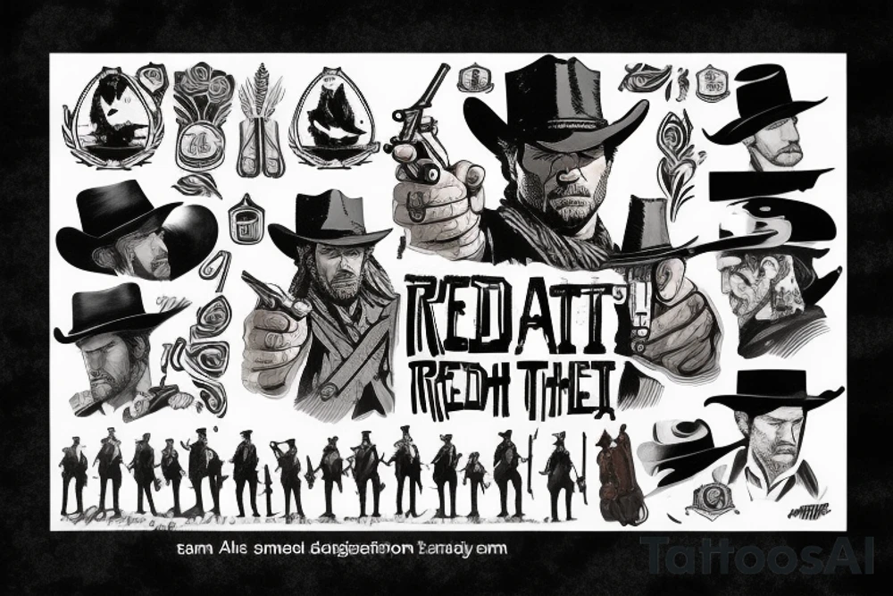 Arthur Morgan’s Hat from Red Dead Redemption 2 tattoo idea