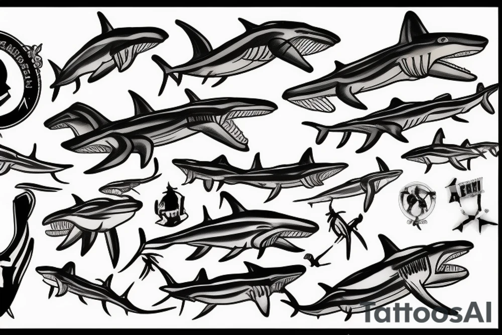 Hammerhead shark tattoo idea
