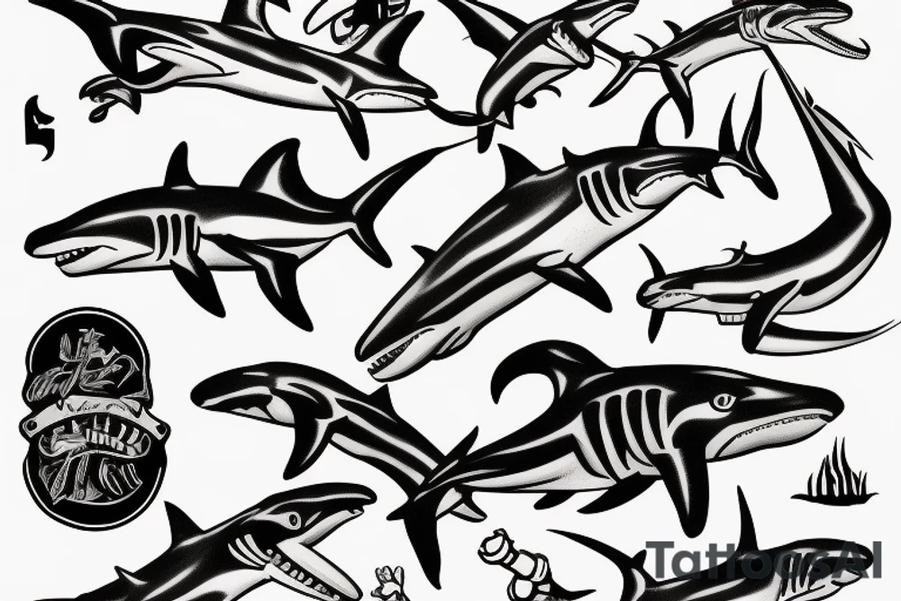 Hammerhead shark tattoo idea