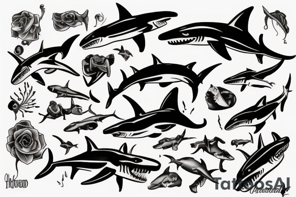 Hammerhead shark tattoo idea