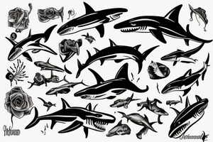 Hammerhead shark tattoo idea