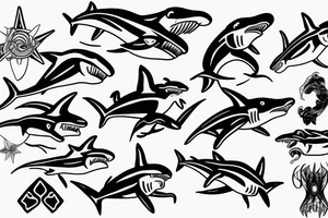 Hammerhead shark tattoo idea