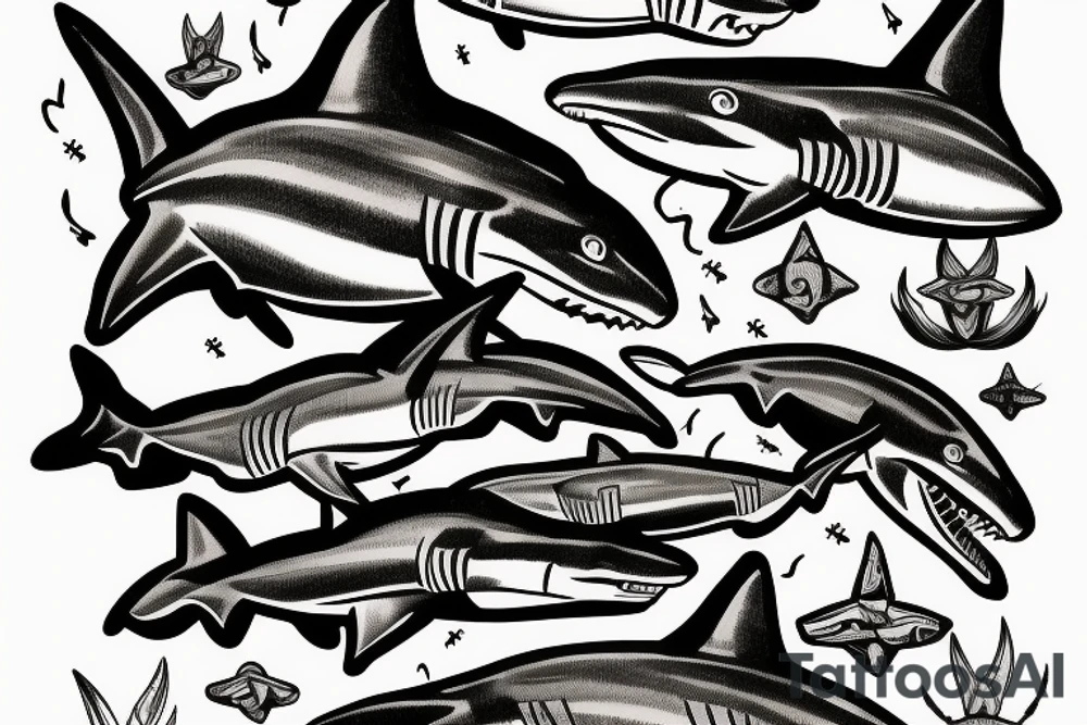 Hammerhead shark tattoo idea