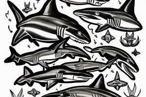 Hammerhead shark tattoo idea