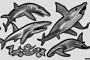 Hammerhead shark tattoo idea
