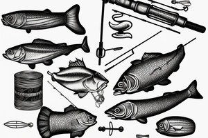 Fishing rod tattoo idea